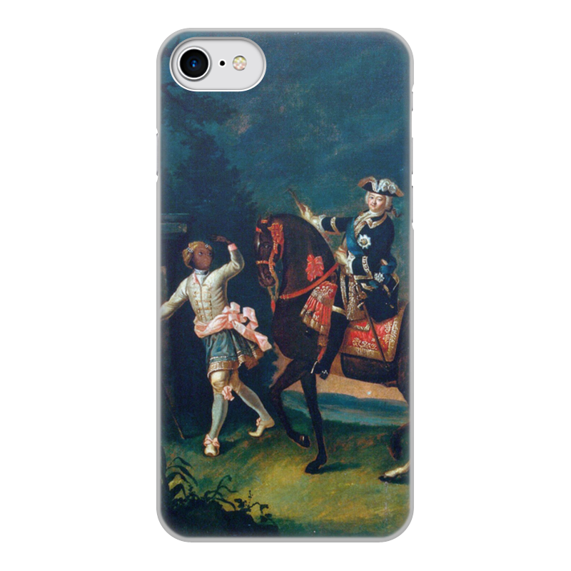 Printio Чехол для iPhone 8, объёмная печать Конный портрет елизаветы петровны с арапчонком