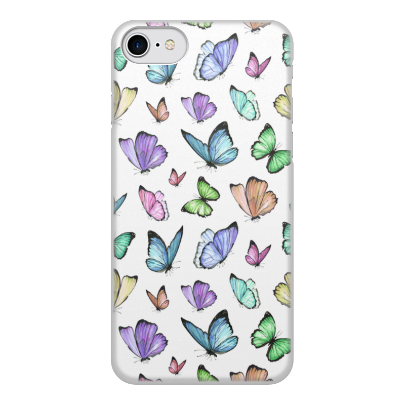 Printio Чехол для iPhone 8, объёмная печать Бабочки printio чехол для iphone 12 объёмная печать бабочки