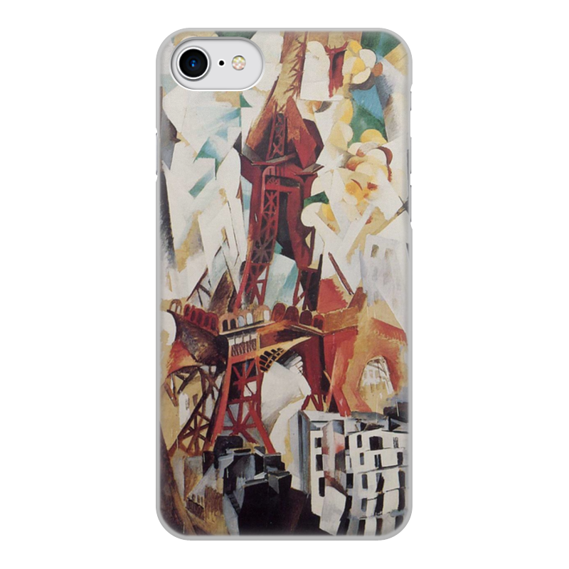 Printio Чехол для iPhone 8, объёмная печать Эйфелева башня (робер делоне)