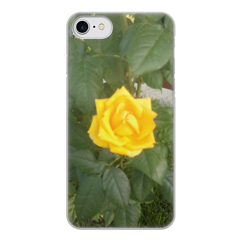 Printio Чехол для iPhone 8, объёмная печать Желтая роза printio чехол для iphone 8 plus объёмная печать красная королева