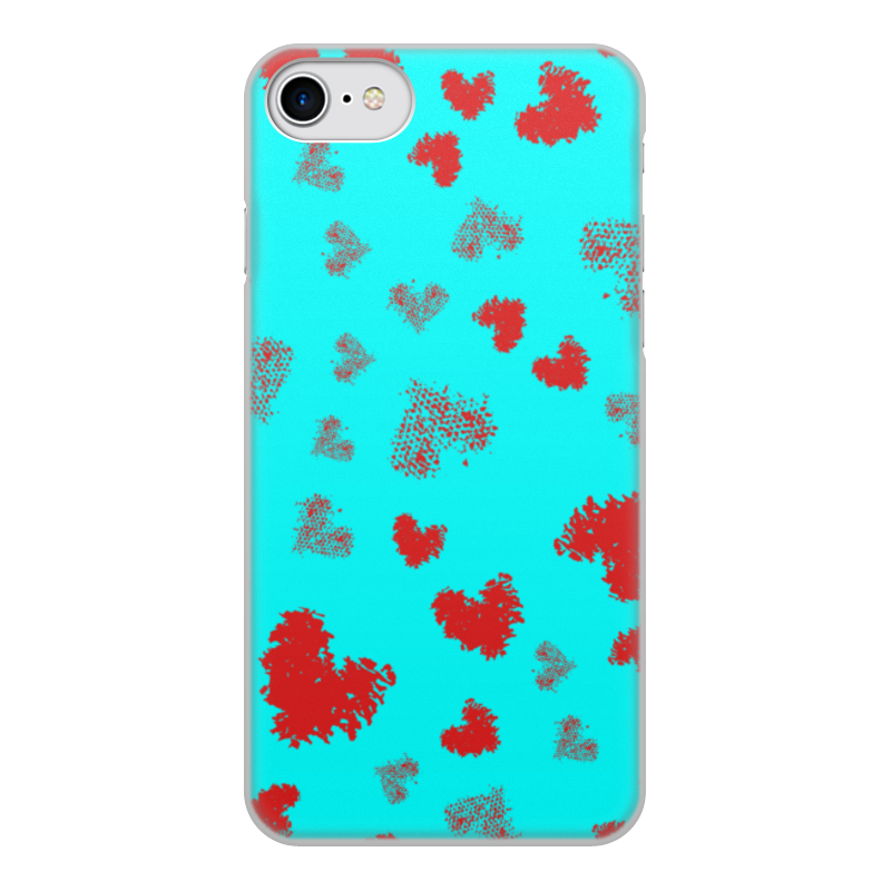 Printio Чехол для iPhone 8, объёмная печать Сердечки printio чехол для iphone 8 объёмная печать сердечки