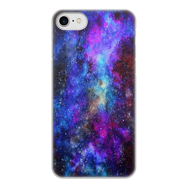 Printio Чехол для iPhone 8, объёмная печать Космос (пурпурно-синий) силиконовый чехол в космос ты в космос я на vivo v27e виво в27е