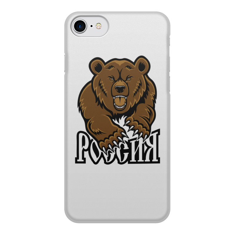 Printio Чехол для iPhone 8, объёмная печать Медведь. символика
