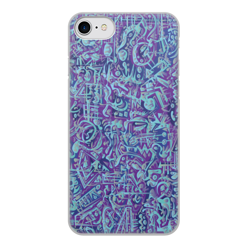 Printio Чехол для iPhone 8, объёмная печать Голубое в фиолетовом силиконовый чехол на oneplus 8 pro ванплюс 8 про с эффектом блеска любовь в фиолетовом цвете