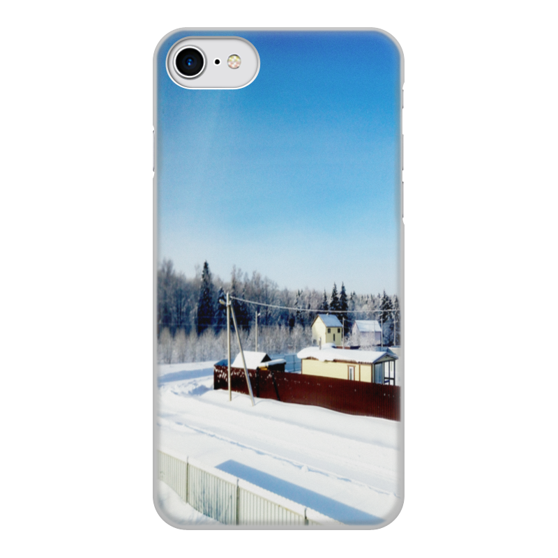 Printio Чехол для iPhone 8, объёмная печать Зима. мороз.