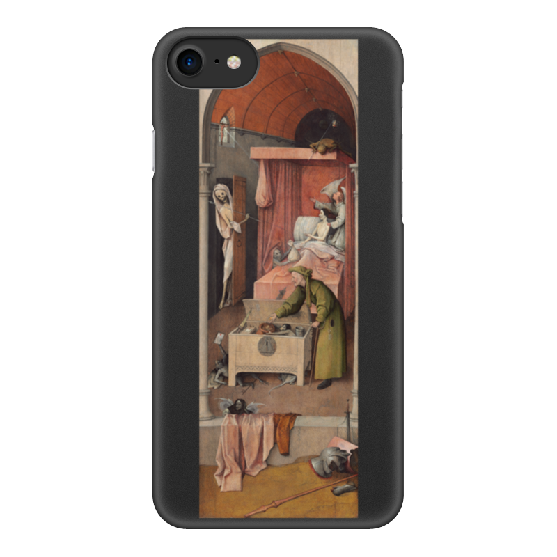 Printio Чехол для iPhone 8, объёмная печать Смерть скупца (иероним босх) printio чехол для iphone 8 объёмная печать святой иоанн на патмосе картина босха