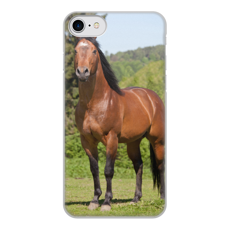 Printio Чехол для iPhone 8, объёмная печать Лошади printio чехол для iphone 8 объёмная печать животные фэнтези лошади