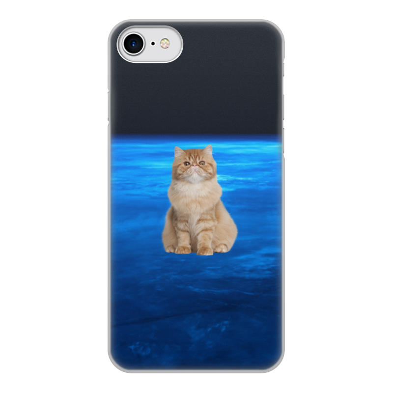 Printio Чехол для iPhone 8, объёмная печать Кот в космосе printio чехол для iphone 8 объёмная печать кот в одуванчиках