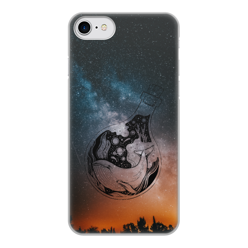 Printio Чехол для iPhone 8, объёмная печать Космический кит printio чехол для iphone 5 5s объёмная печать космический кит