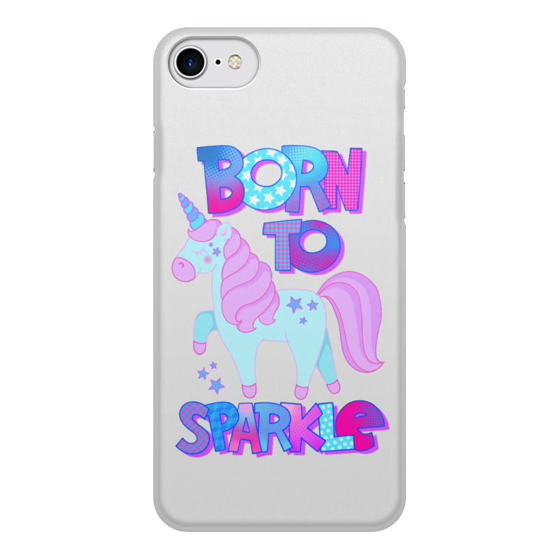 Printio Чехол для iPhone 8, объёмная печать Born to sparkle