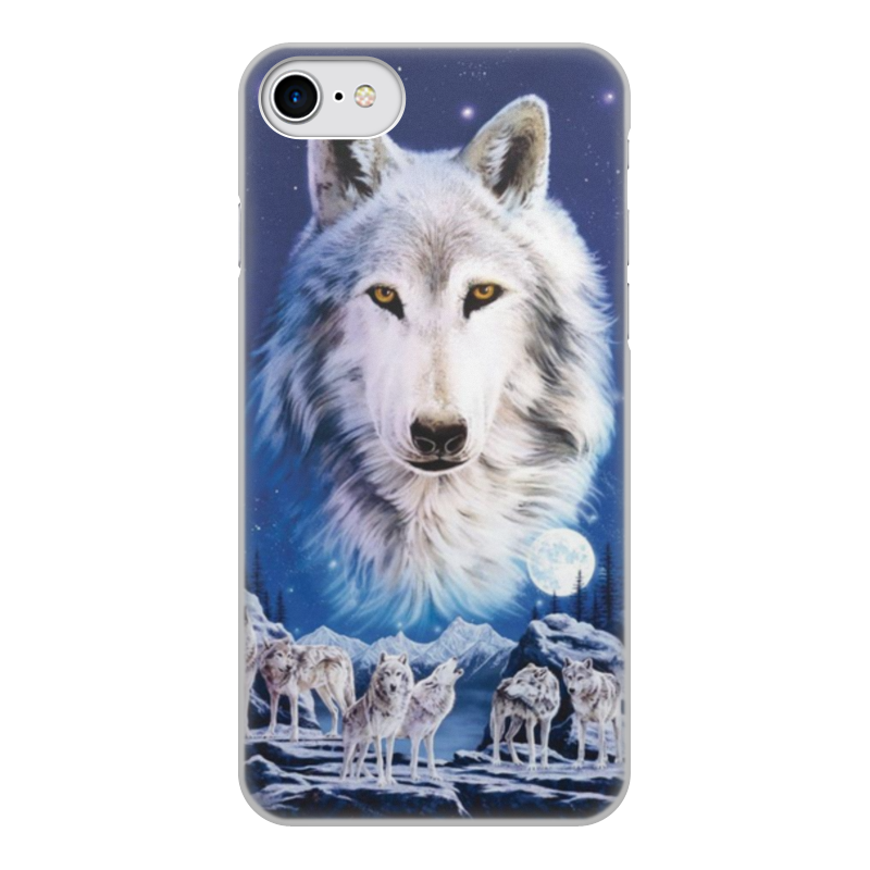 Printio Чехол для iPhone 8, объёмная печать Белый волк