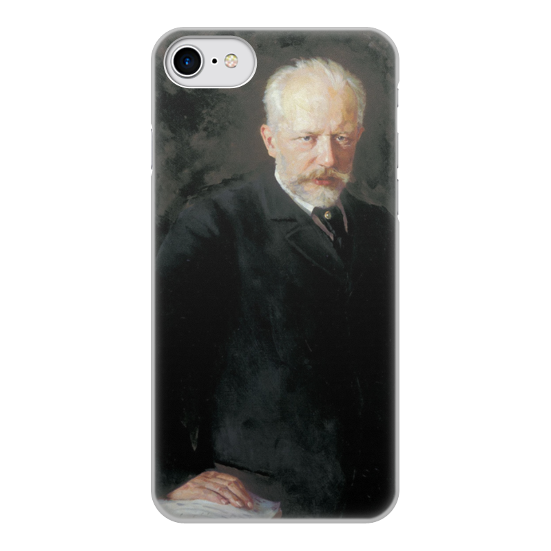 Printio Чехол для iPhone 8, объёмная печать Портрет петра ильича чайковского