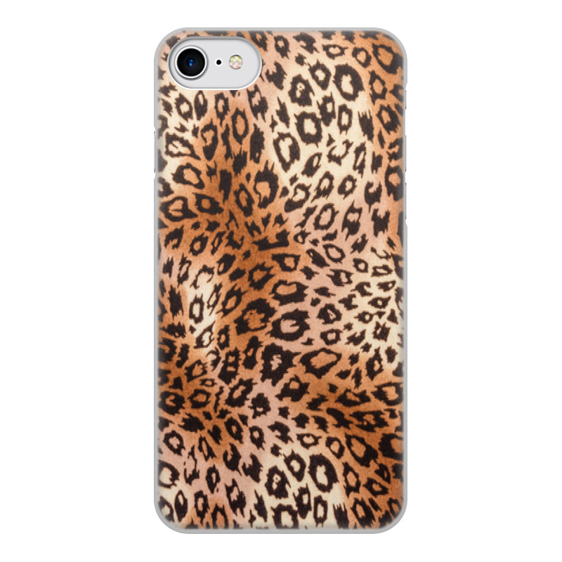 Printio Чехол для iPhone 8, объёмная печать Леопард printio чехол для iphone 8 plus объёмная печать леопард