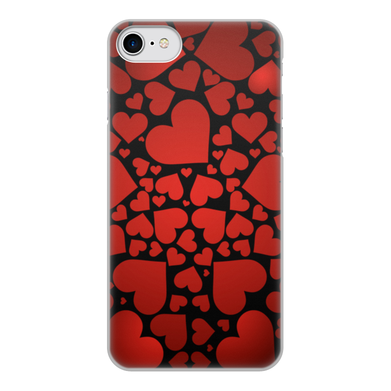 Printio Чехол для iPhone 8, объёмная печать Сердечки printio чехол для iphone 8 объёмная печать сердечки
