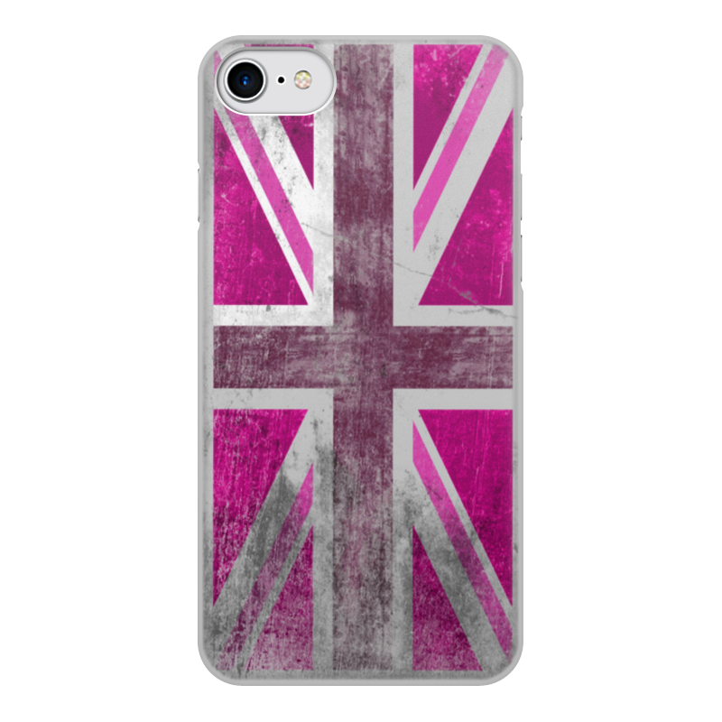 Printio Чехол для iPhone 8, объёмная печать Розовый британский флаг printio чехол для iphone 6 объёмная печать британский маленький котёнок