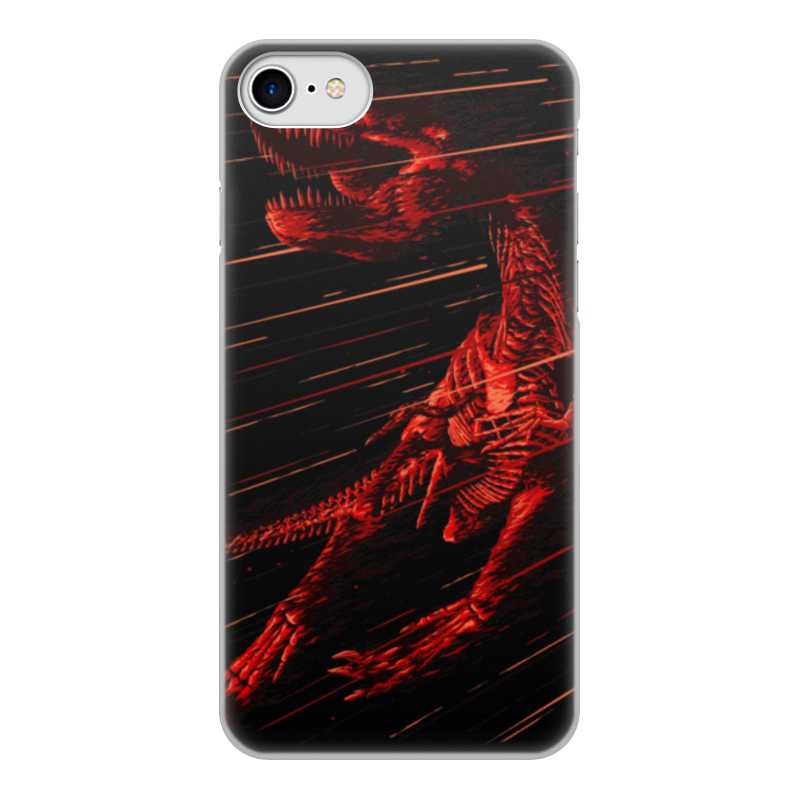 Printio Чехол для iPhone 8, объёмная печать Вымирание динозавра