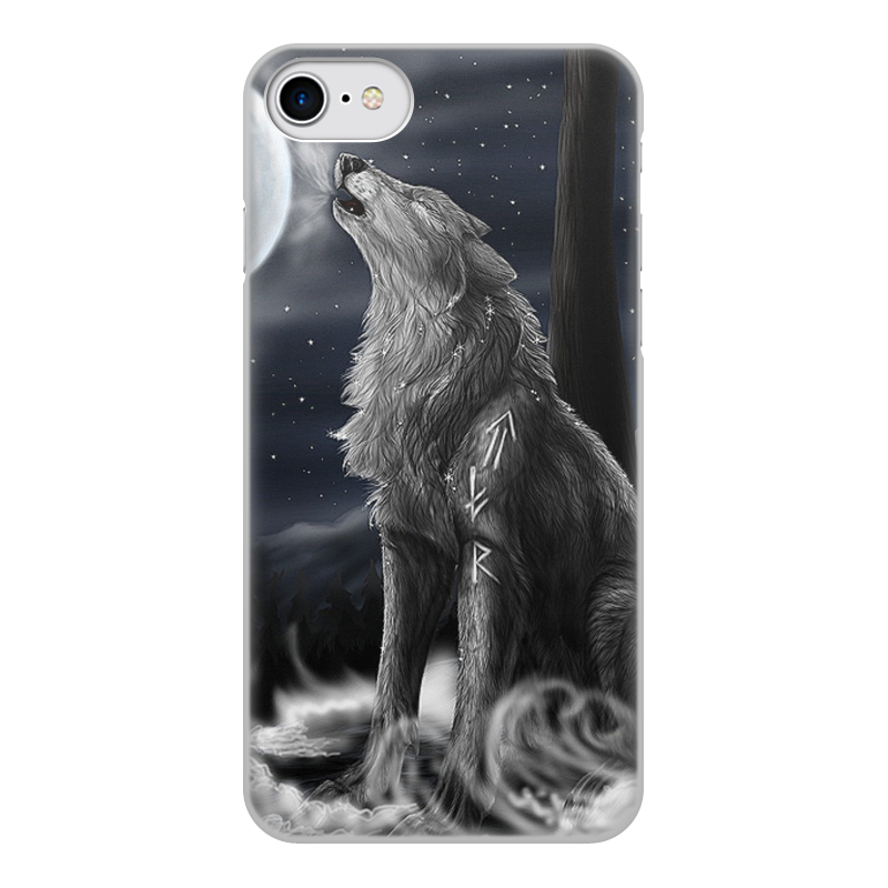 Printio Чехол для iPhone 8, объёмная печать Волки фэнтези