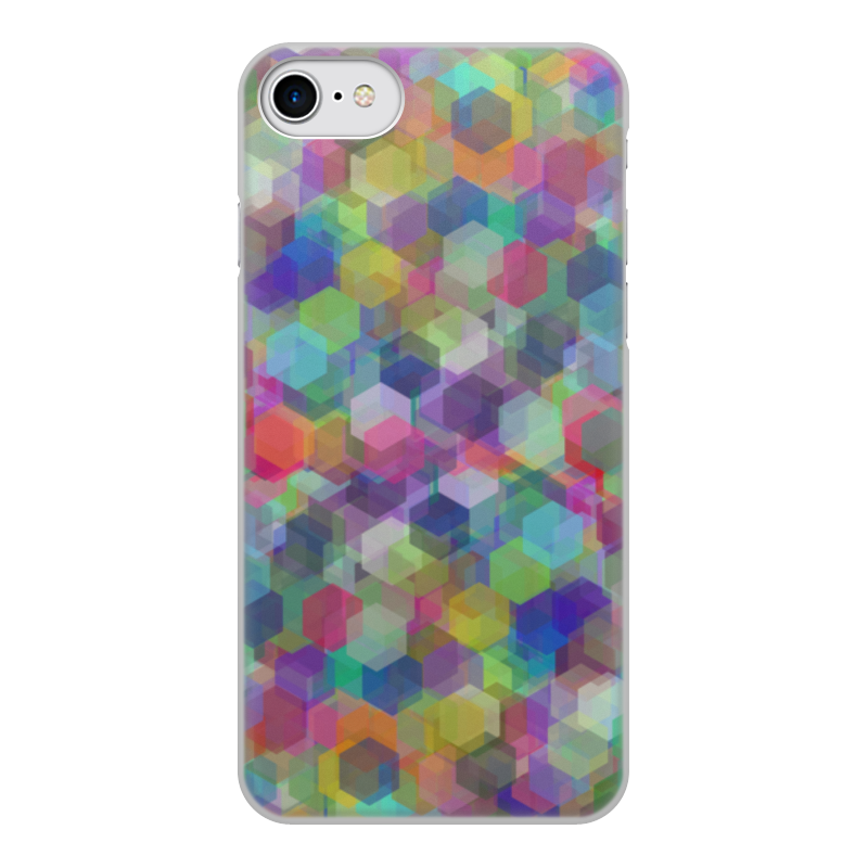 Printio Чехол для iPhone 8, объёмная печать Россыпь ярких кристаллов