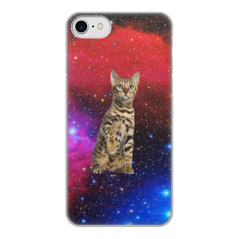 Printio Чехол для iPhone 8, объёмная печать кот в космосе printio чехол для iphone 8 объёмная печать кот в одуванчиках
