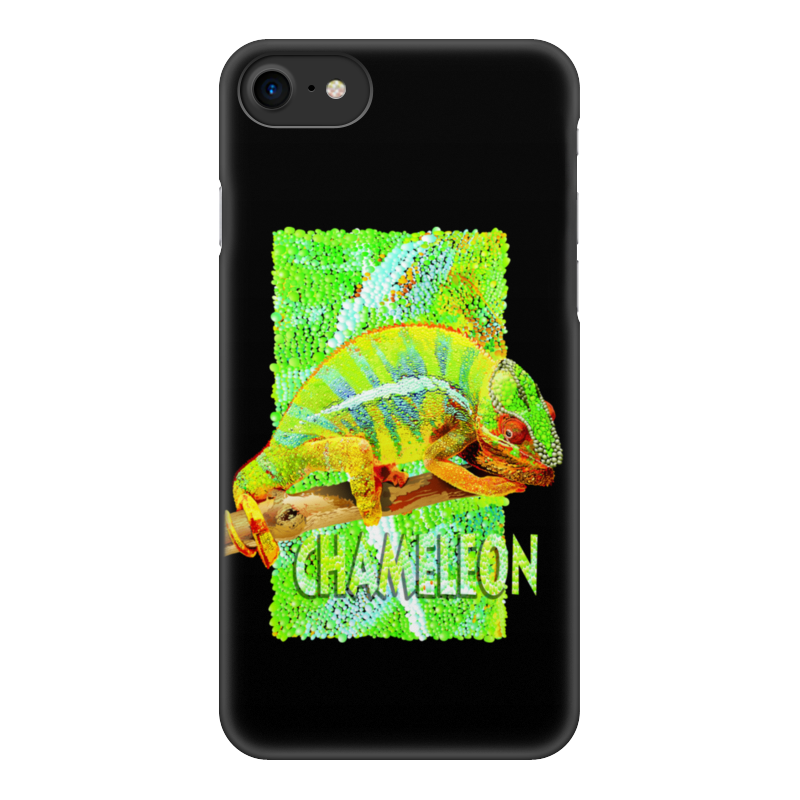 Printio Чехол для iPhone 8, объёмная печать Хамелеон. printio чехол для iphone 8 объёмная печать зеленый хамелеон на ветке