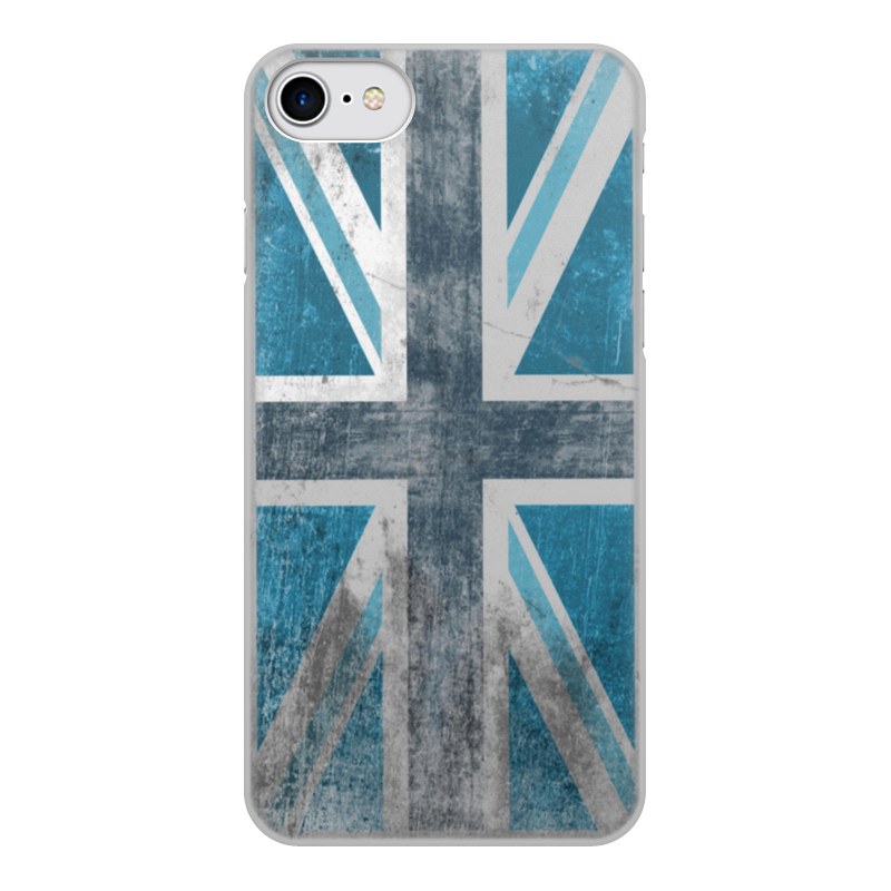 Printio Чехол для iPhone 8, объёмная печать Синий британский флаг printio чехол для iphone 6 объёмная печать британский маленький котёнок