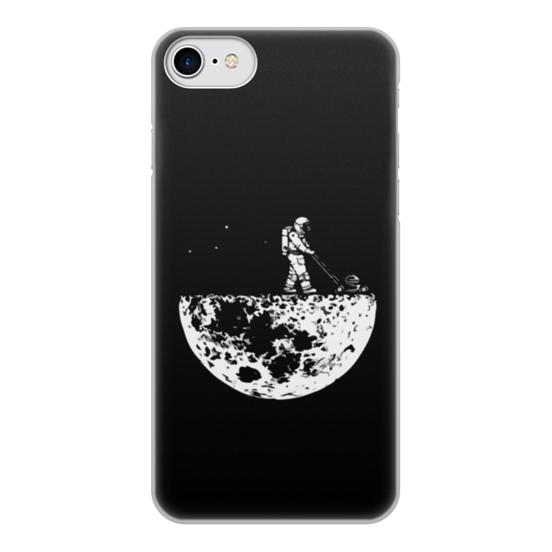 Printio Чехол для iPhone 8, объёмная печать Космонавт на луне