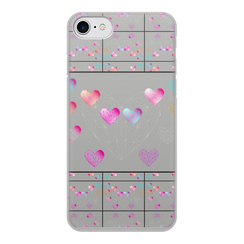 Printio Чехол для iPhone 8, объёмная печать low poly heart printio чехол для iphone 8 plus объёмная печать low poly heart