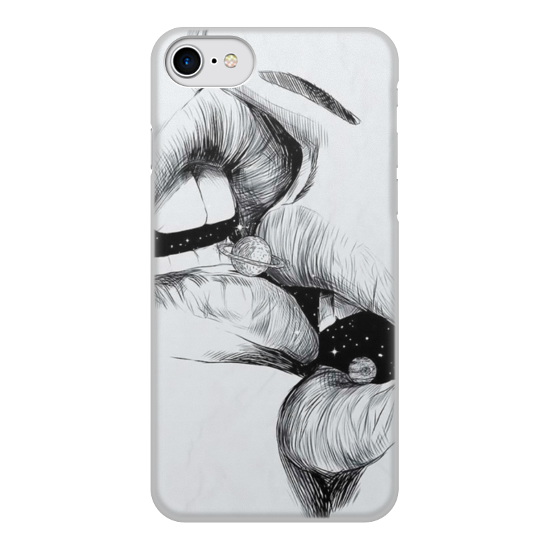 Printio Чехол для iPhone 8, объёмная печать Поцелуй цена и фото