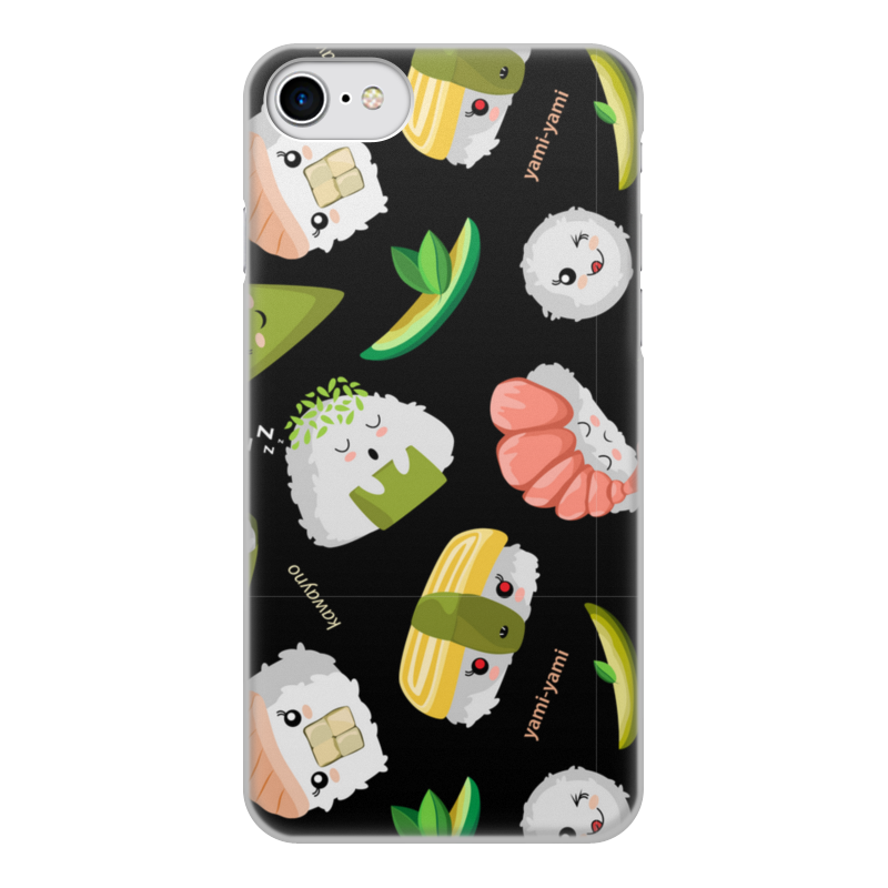 Printio Чехол для iPhone 8, объёмная печать Кавайные суши printio чехол для iphone 6 объёмная печать море суши
