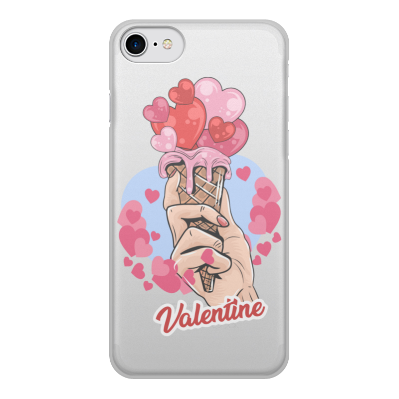 Printio Чехол для iPhone 8, объёмная печать Valentine's day матовый soft touch силиконовый чехол на vivo y30 виво у30 с 3d принтом the nineties w черный