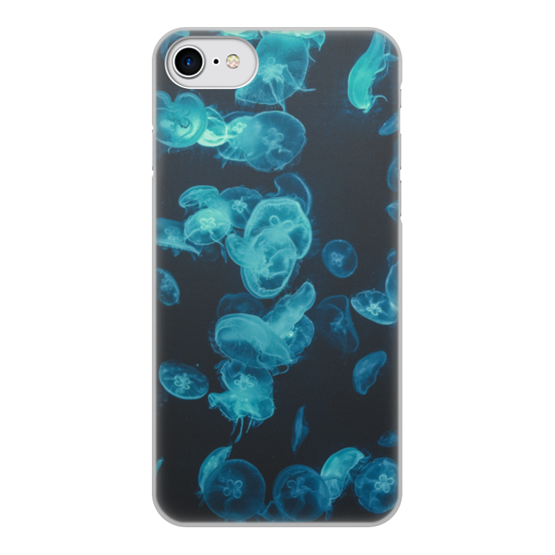 Printio Чехол для iPhone 8, объёмная печать Морские медузы