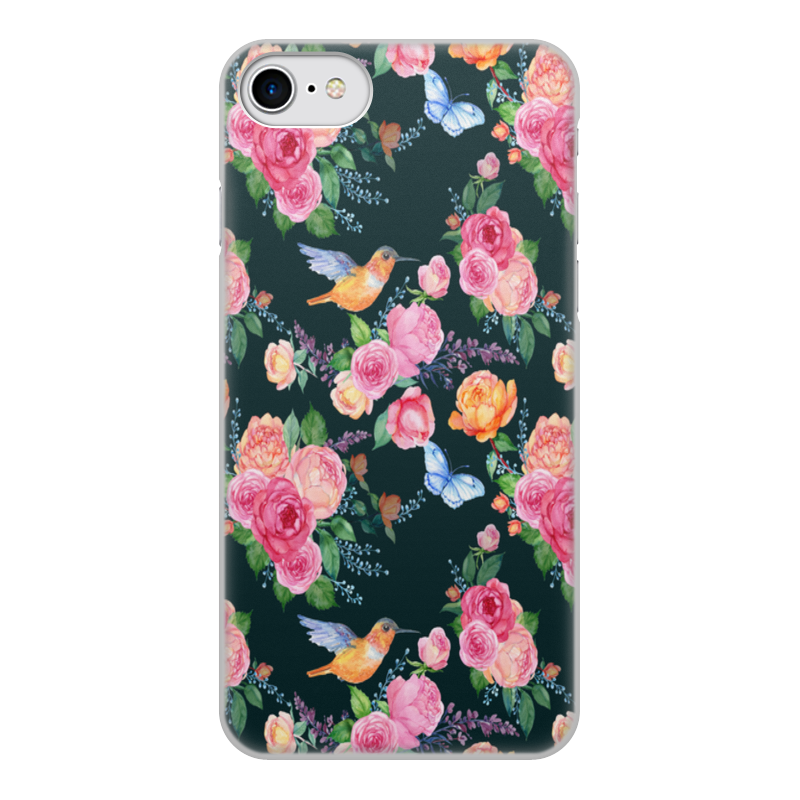 Printio Чехол для iPhone 8, объёмная печать Цветы