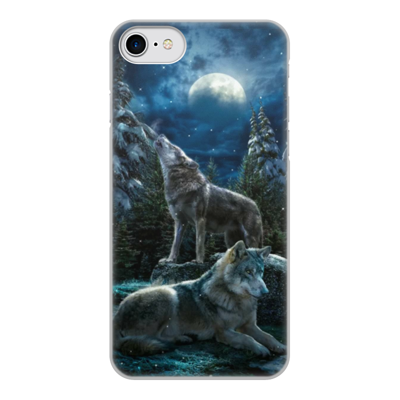 Printio Чехол для iPhone 8, объёмная печать Волки