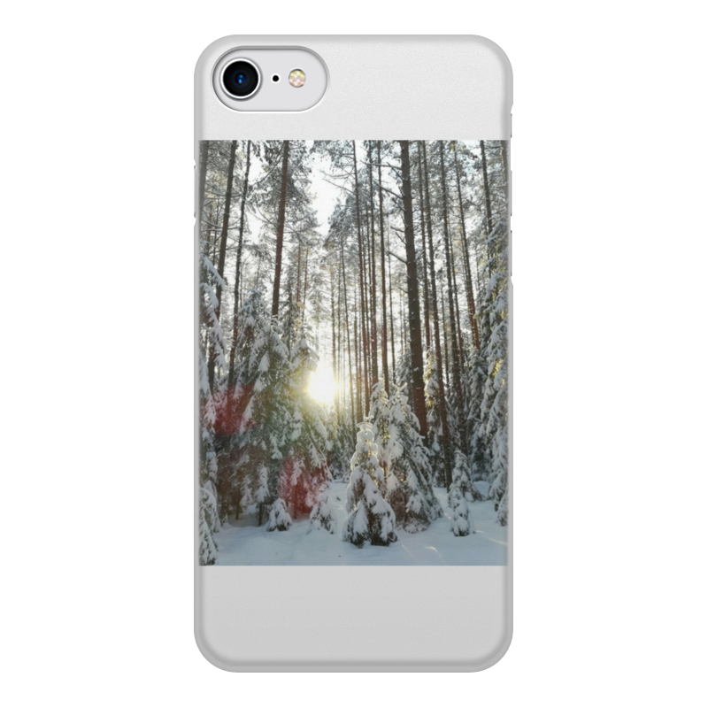Printio Чехол для iPhone 8, объёмная печать Лес и солнце,день чудесный,зима printio чехол для iphone 8 объёмная печать лес и солнце день чудесный зима