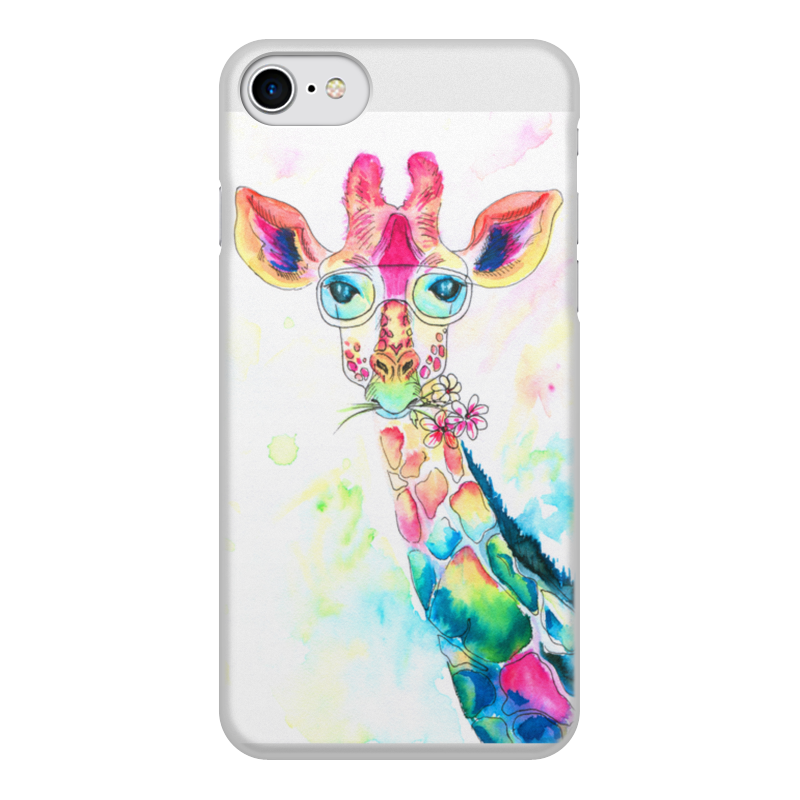 Printio Чехол для iPhone 8, объёмная печать Summer giraffe