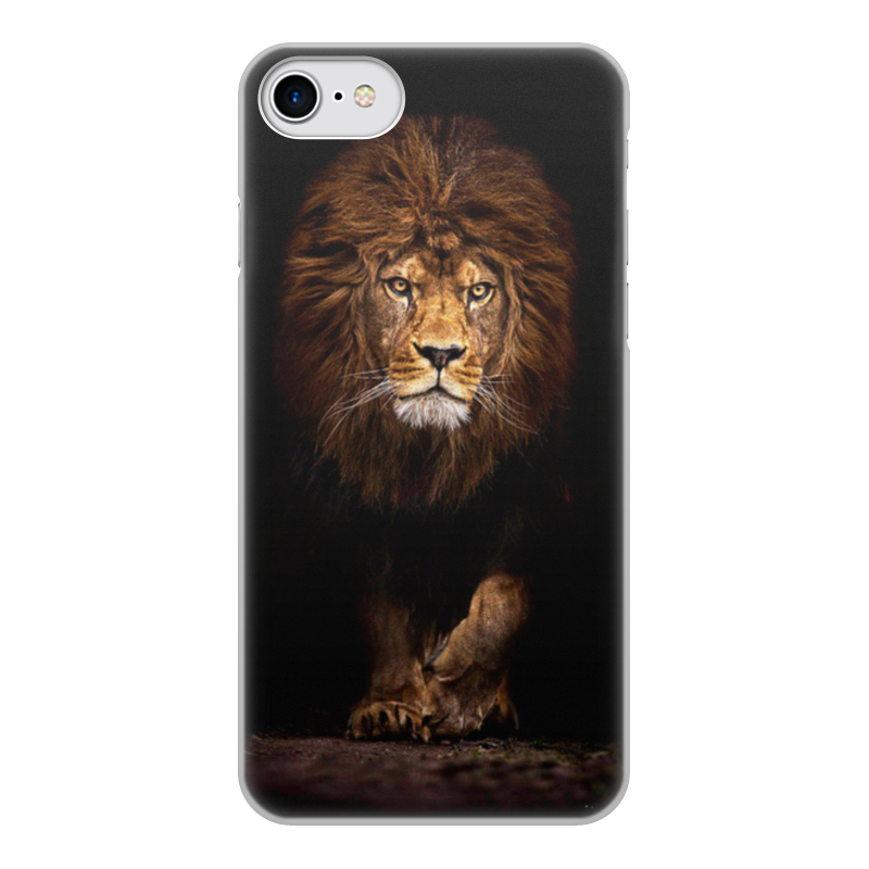 Printio Чехол для iPhone 8, объёмная печать Лев. живая природа