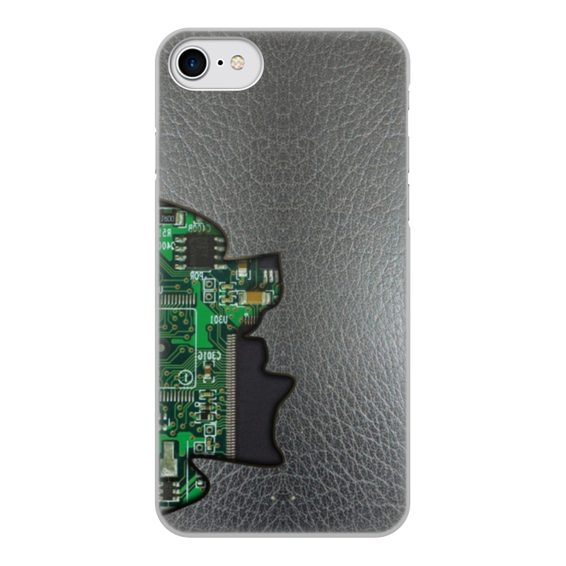 Printio Чехол для iPhone 8, объёмная печать Внутренний мир телефона (микросхема).