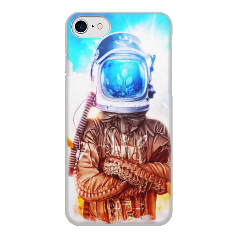 Printio Чехол для iPhone 8, объёмная печать Космонавт цена и фото