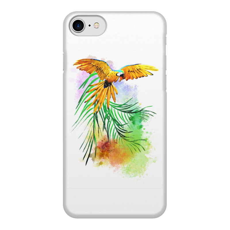 Printio Чехол для iPhone 8, объёмная печать Попугай на ветке. printio чехол для iphone 8 объёмная печать зеленый хамелеон на ветке