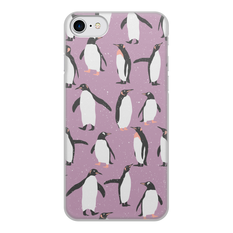 Printio Чехол для iPhone 8, объёмная печать Пингвины printio чехол для iphone 8 plus объёмная печать пингвины
