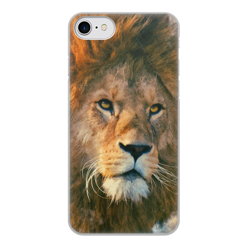 Printio Чехол для iPhone 8, объёмная печать Морда льва printio чехол для iphone 8 объёмная печать расписной лев