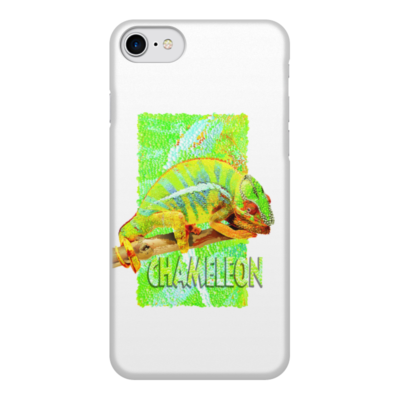 Printio Чехол для iPhone 8, объёмная печать Хамелеон. printio чехол для iphone 8 объёмная печать зеленый хамелеон на ветке
