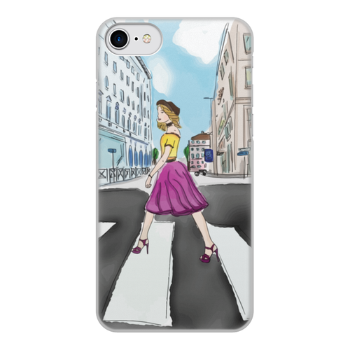 Заказать чехол для iPhone 8/8 Plus в Москве. Чехол для iPhone 8, объёмная печать Девушка в городе от Anna Eremina - готовые дизайны и нанесение принтов.