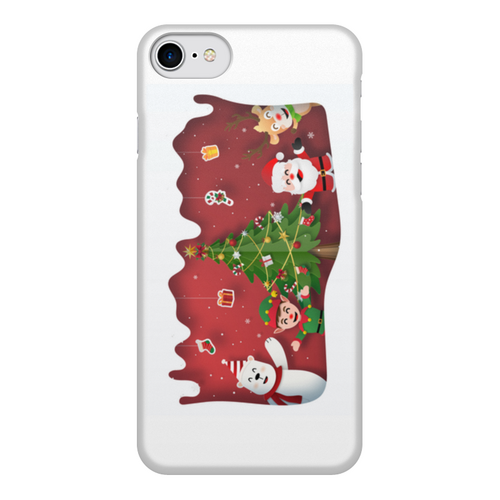 Заказать чехол для iPhone 8/8 Plus в Москве. Чехол для iPhone 8, объёмная печать Новый год от Media M  - готовые дизайны и нанесение принтов.