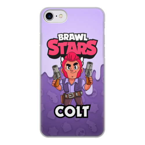 Заказать чехол для iPhone 8/8 Plus в Москве. Чехол для iPhone 8, объёмная печать BRAWL STARS COLT от geekbox - готовые дизайны и нанесение принтов.