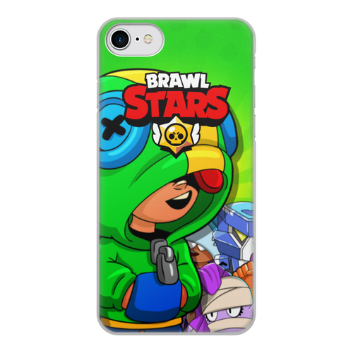 Заказать чехол для iPhone 8/8 Plus в Москве. Чехол для iPhone 8, объёмная печать BRAWL STARS LEON от geekbox - готовые дизайны и нанесение принтов.
