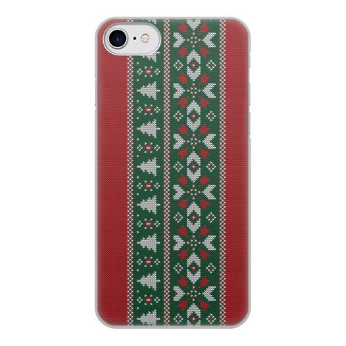 Заказать чехол для iPhone 8/8 Plus в Москве. Чехол для iPhone 8, объёмная печать Новогодние узоры от FireFoxa - готовые дизайны и нанесение принтов.