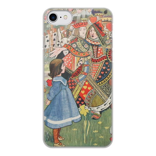 Заказать чехол для iPhone 8/8 Plus в Москве. Чехол для iPhone 8, объёмная печать Алиса, Червонный Король и Королева (Робинсон) от trend - готовые дизайны и нанесение принтов.