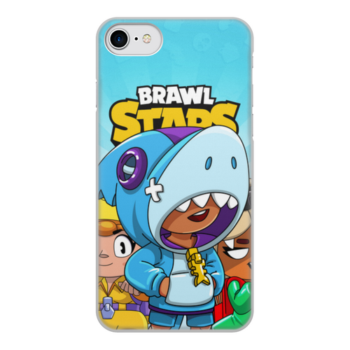 Заказать чехол для iPhone 8/8 Plus в Москве. Чехол для iPhone 8, объёмная печать BRAWL STARS LEON SHARK от geekbox - готовые дизайны и нанесение принтов.
