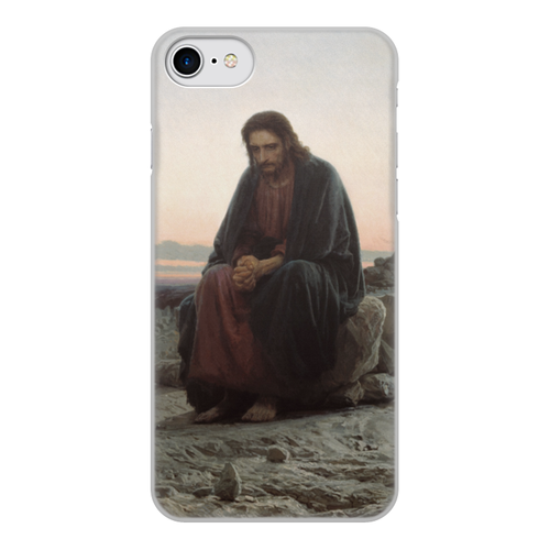 Заказать чехол для iPhone 8/8 Plus в Москве. Чехол для iPhone 8, объёмная печать Христос в пустыне (картина Крамского) от trend - готовые дизайны и нанесение принтов.